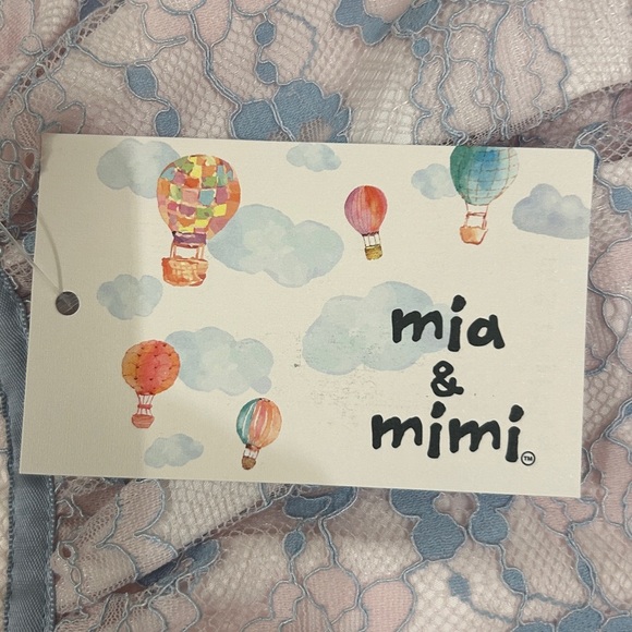 NEW!‎ Mia & Mimi 2pc Pink with Lace Overlay Cap Sleeve Dress & Bloomers - Picture 4 of 12